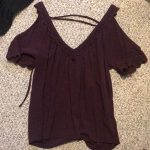 UO Tie back top with shoulder cutouts
